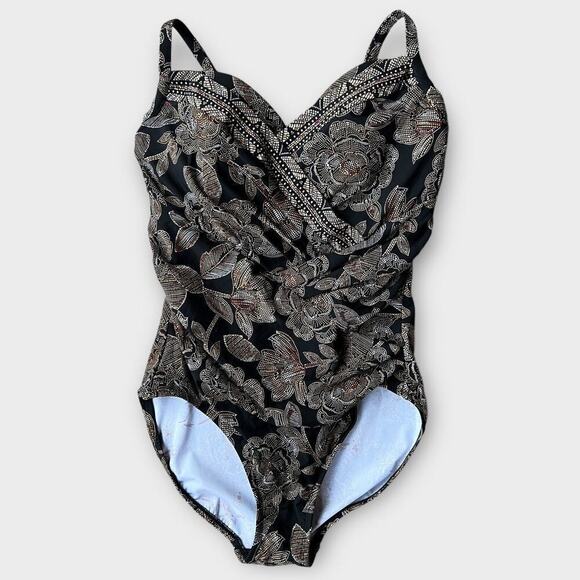 Miraclesuit Petal Pusher Gali One-Piece Swimsuit Size US/12 - Picture 3 of 10